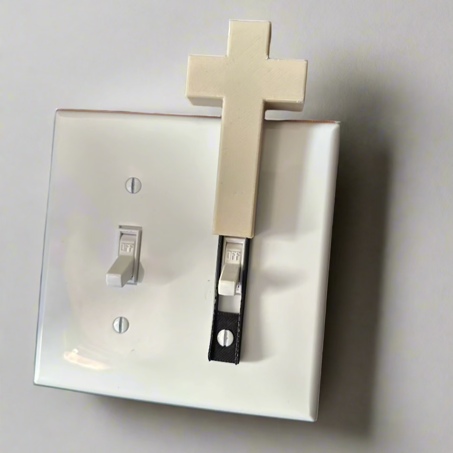 Almond Cross Light Switch Guard