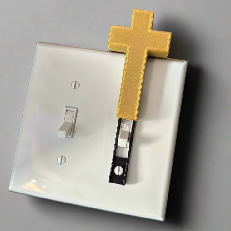 Gold Cross Light Switch Guard