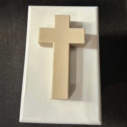 Almond Cross Light Switch Guard